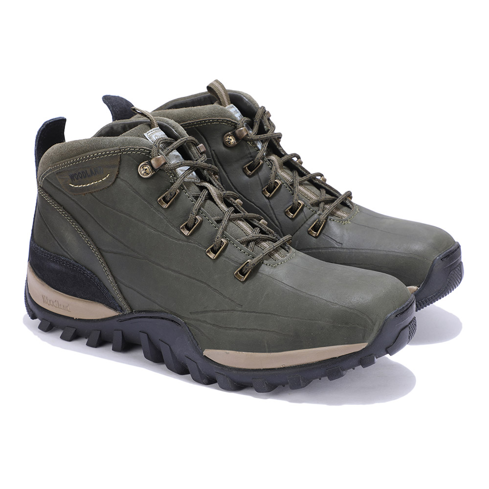 Olive green boots for men - Woodland